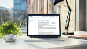 a computer screen with the Grapevine Fiscal Year 2022 report displayed